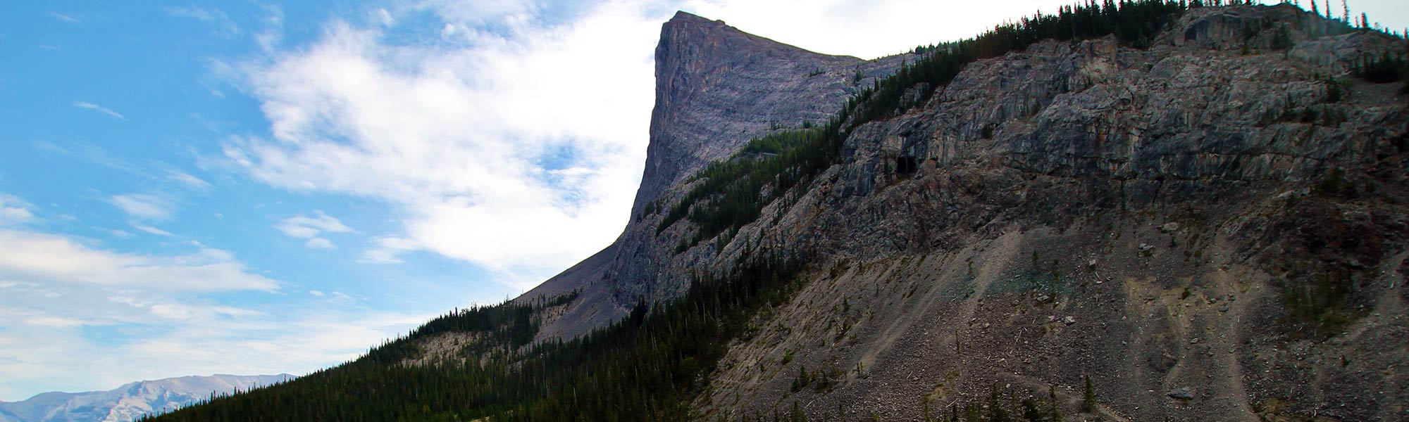 At the base of Ha Ling Peak, one of many mountins near Canmore, Alberta